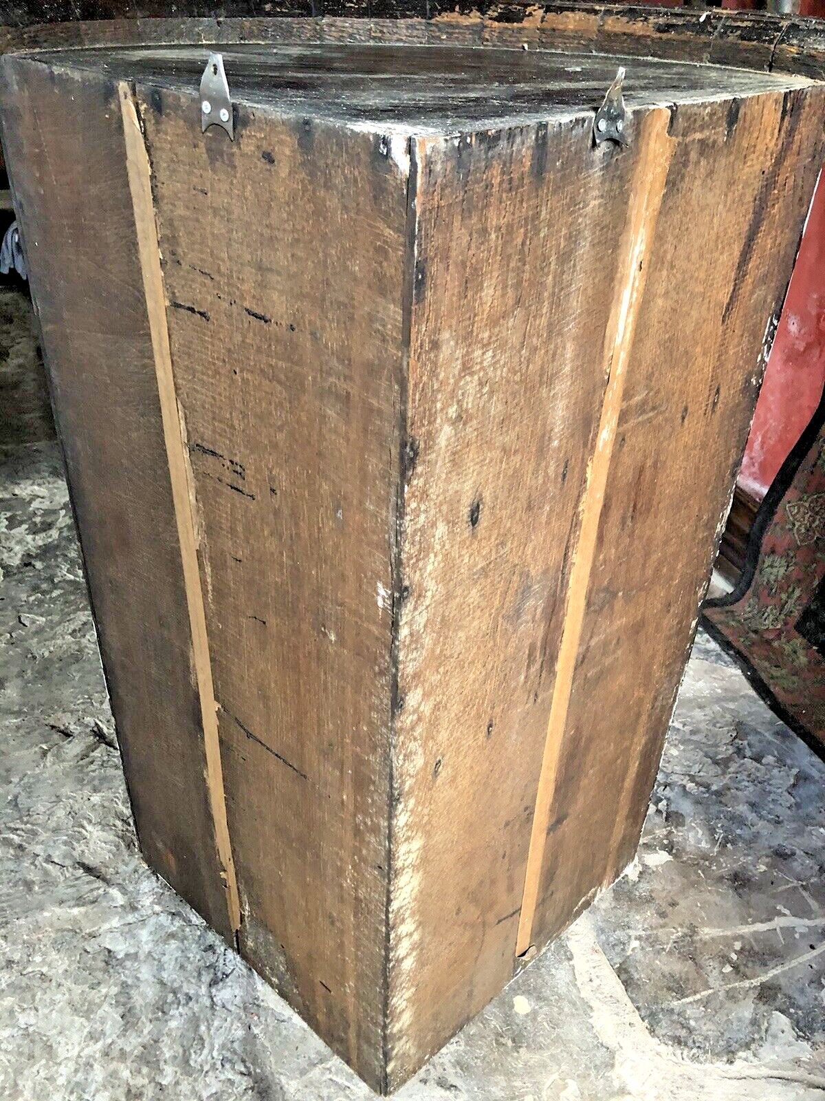 349.0 Original Antique Mahogany Period Tall  Georgian Corner Cabinet photo