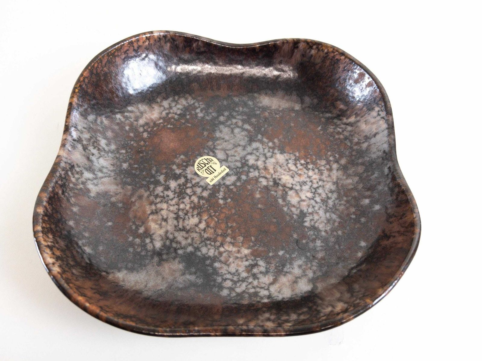 Ruscha Art Large Quadrifoglio Platter   West German Pottery   Ruscha With Original Sticker   Farmhouse Decor photo vintage