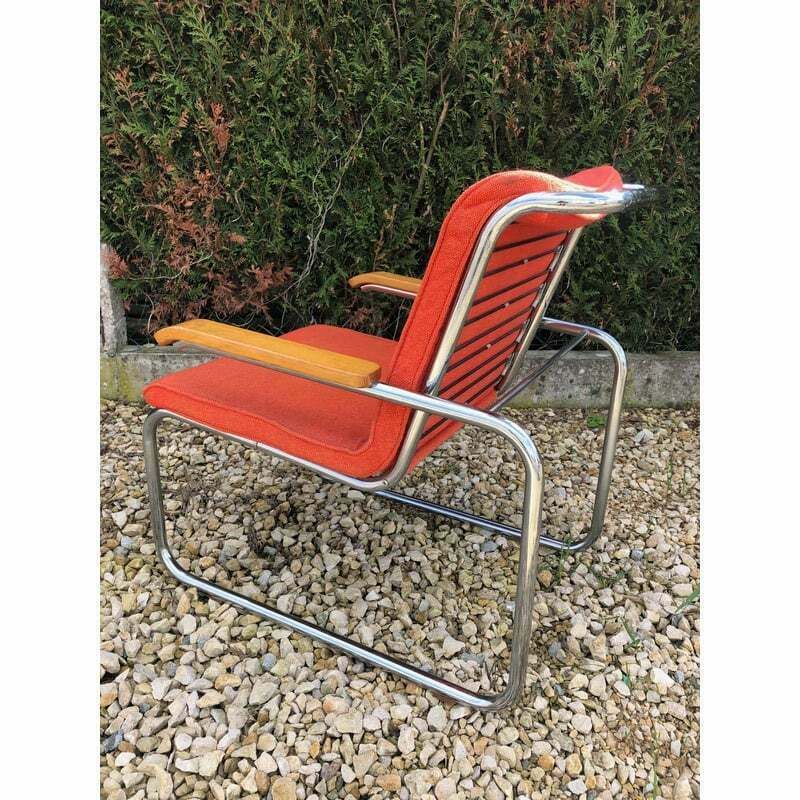 4338.0 Pair Of Vintage Mb Lounge Armchairs By Marcel Breuer For Knoll photo