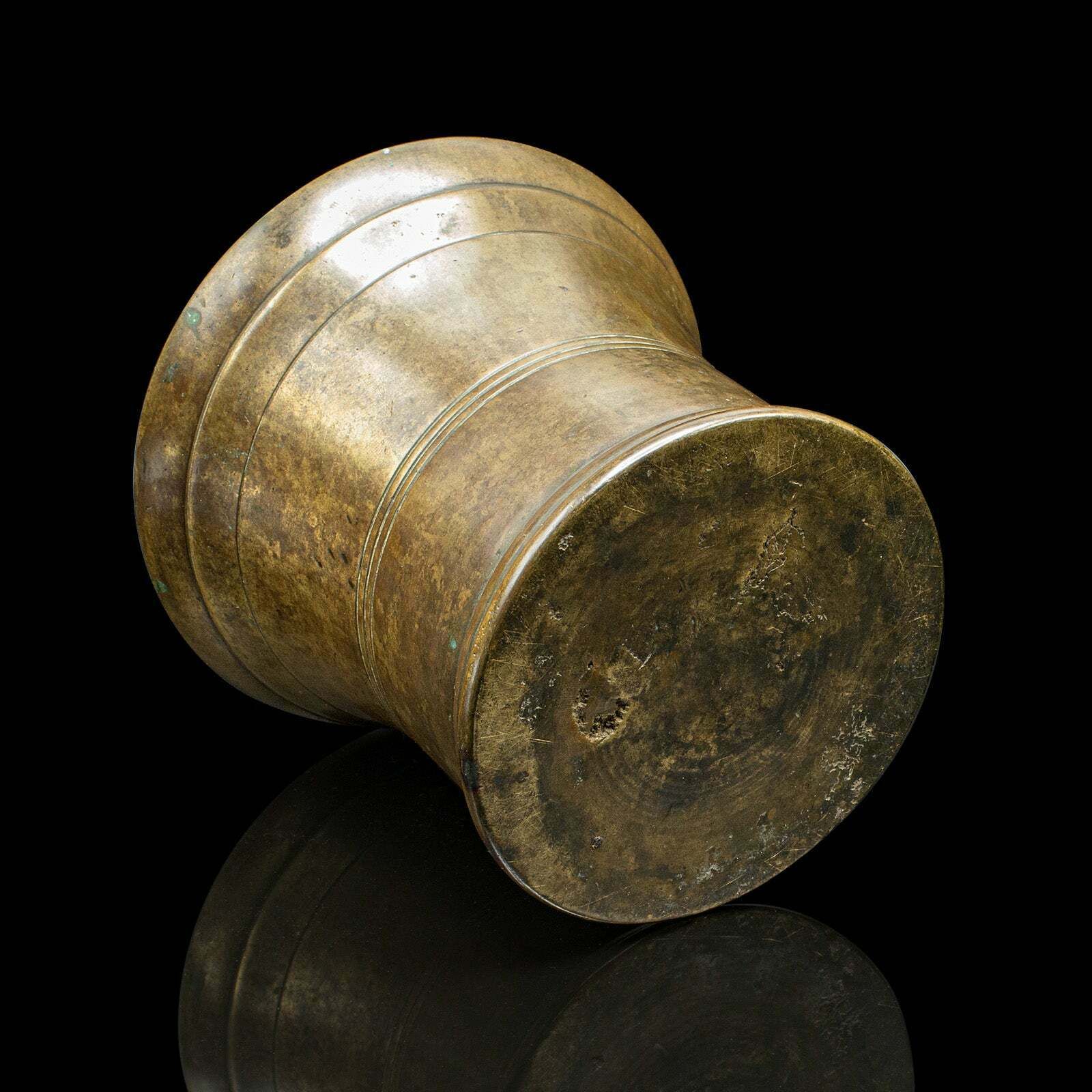 Duo Of Antique Mortars, Pestle, English, Bronze, Apothecary Aid, Early Georgian photo vinterior