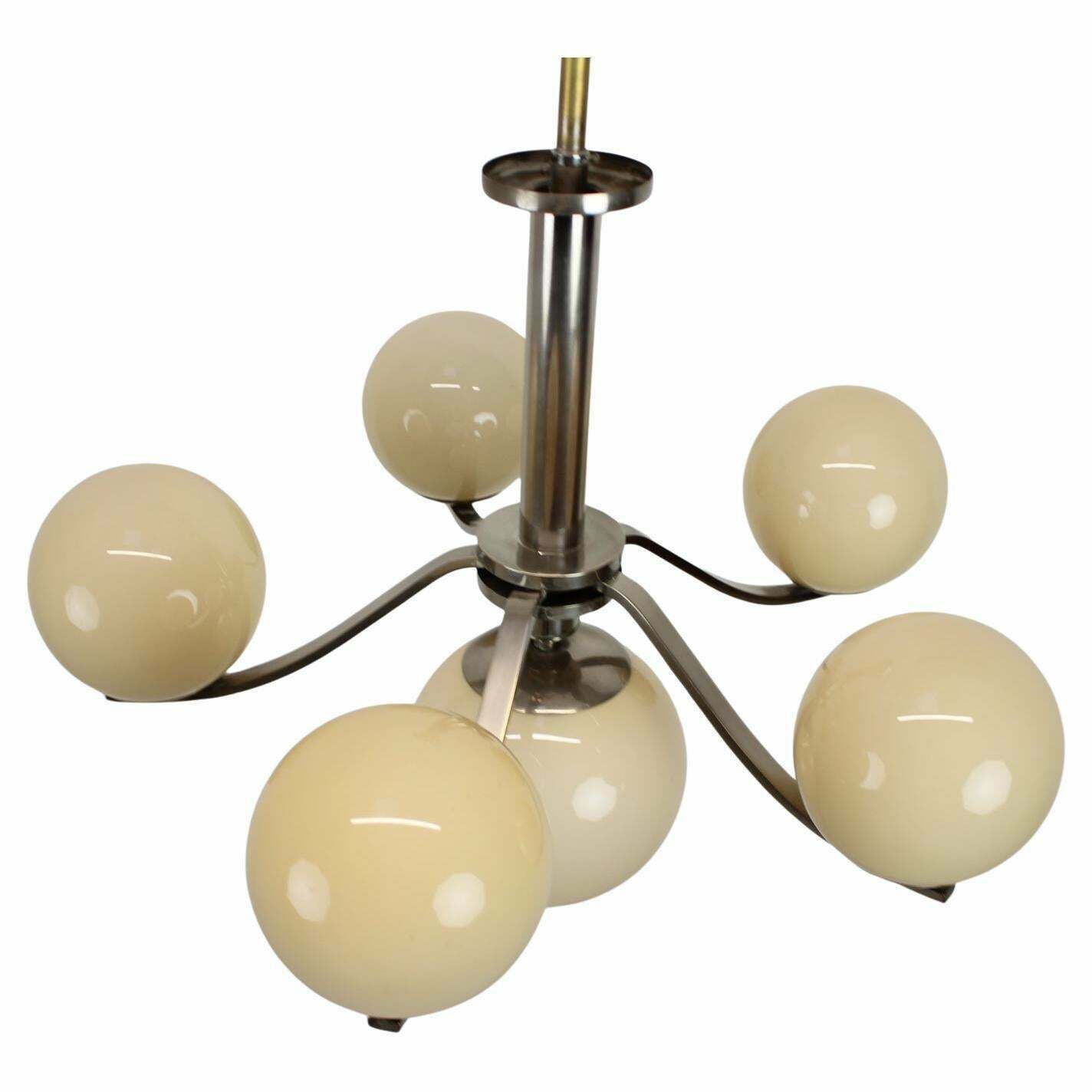 Beautiful Art Deco Chandelier, 1930s, Czechoslovakia