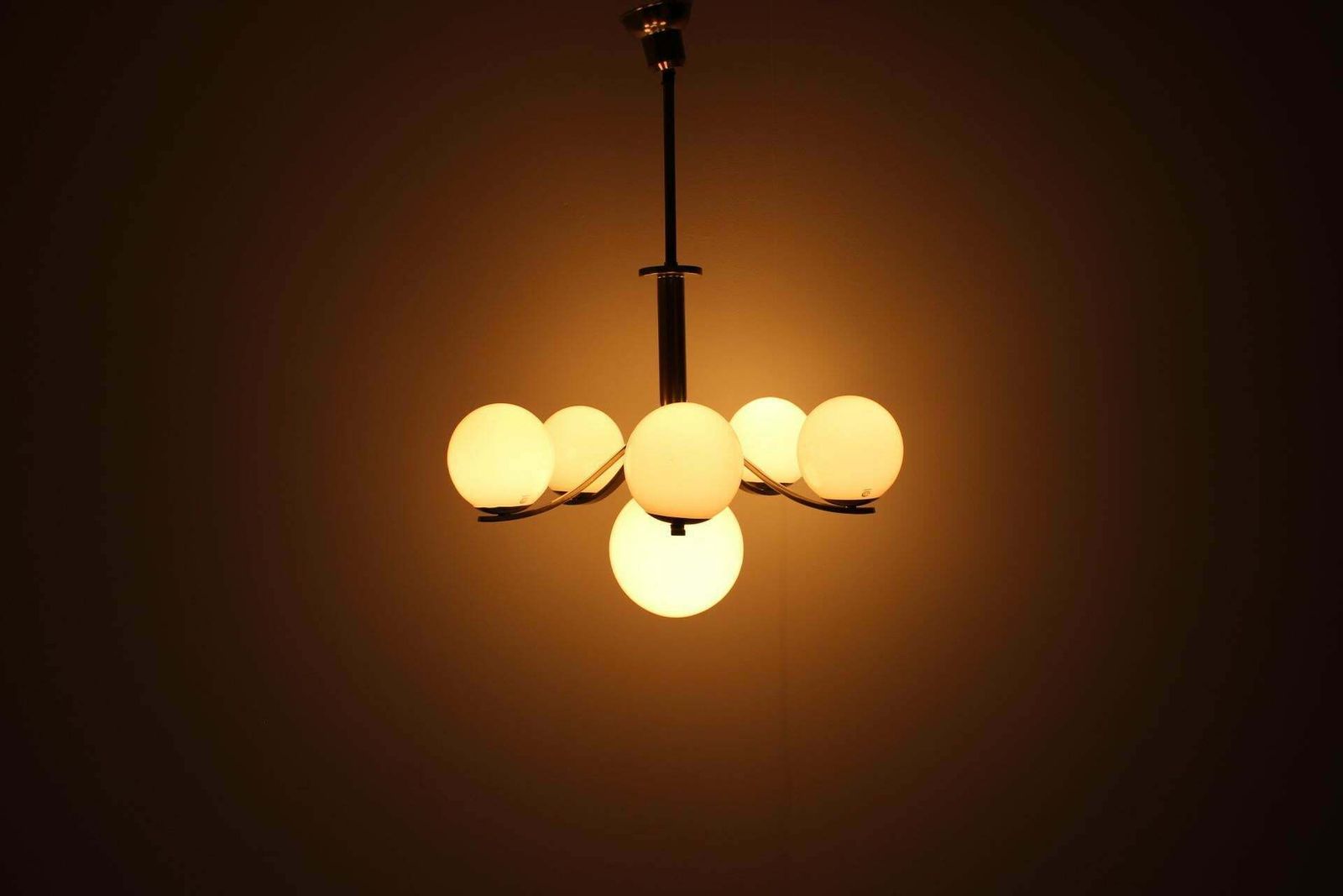 Beautiful Art Deco Chandelier, 1930s, Czechoslovakia photo vinterior