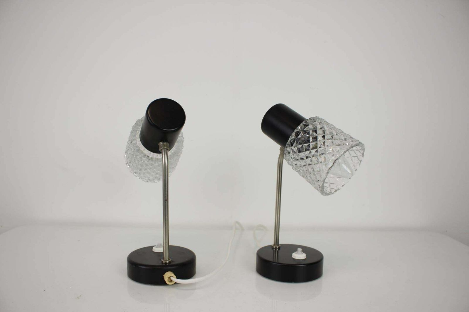 1960s Pair Of Table Lamps By Kamenický šenov, Czechoslovakia photo Lighting