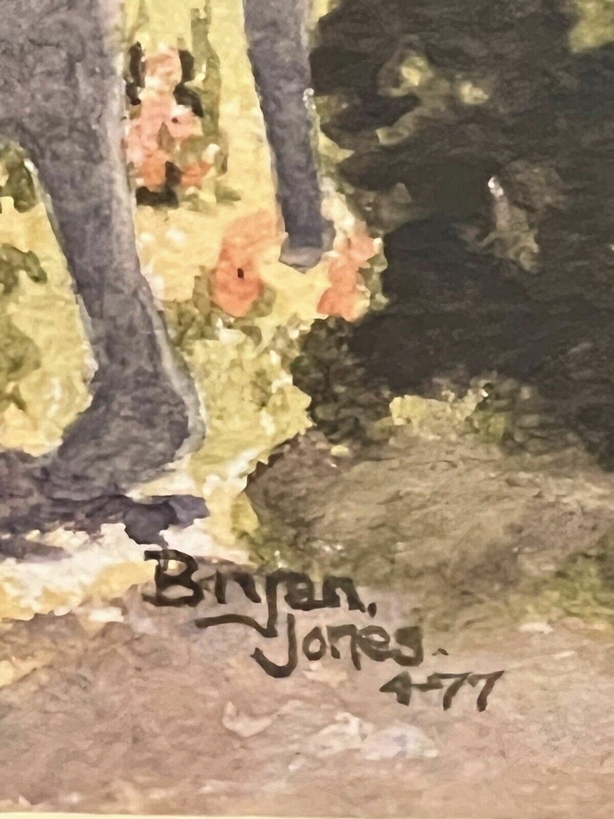 450.0 Herd Of Elephants Watercolour By Renowned Artist Brian E Jones photo