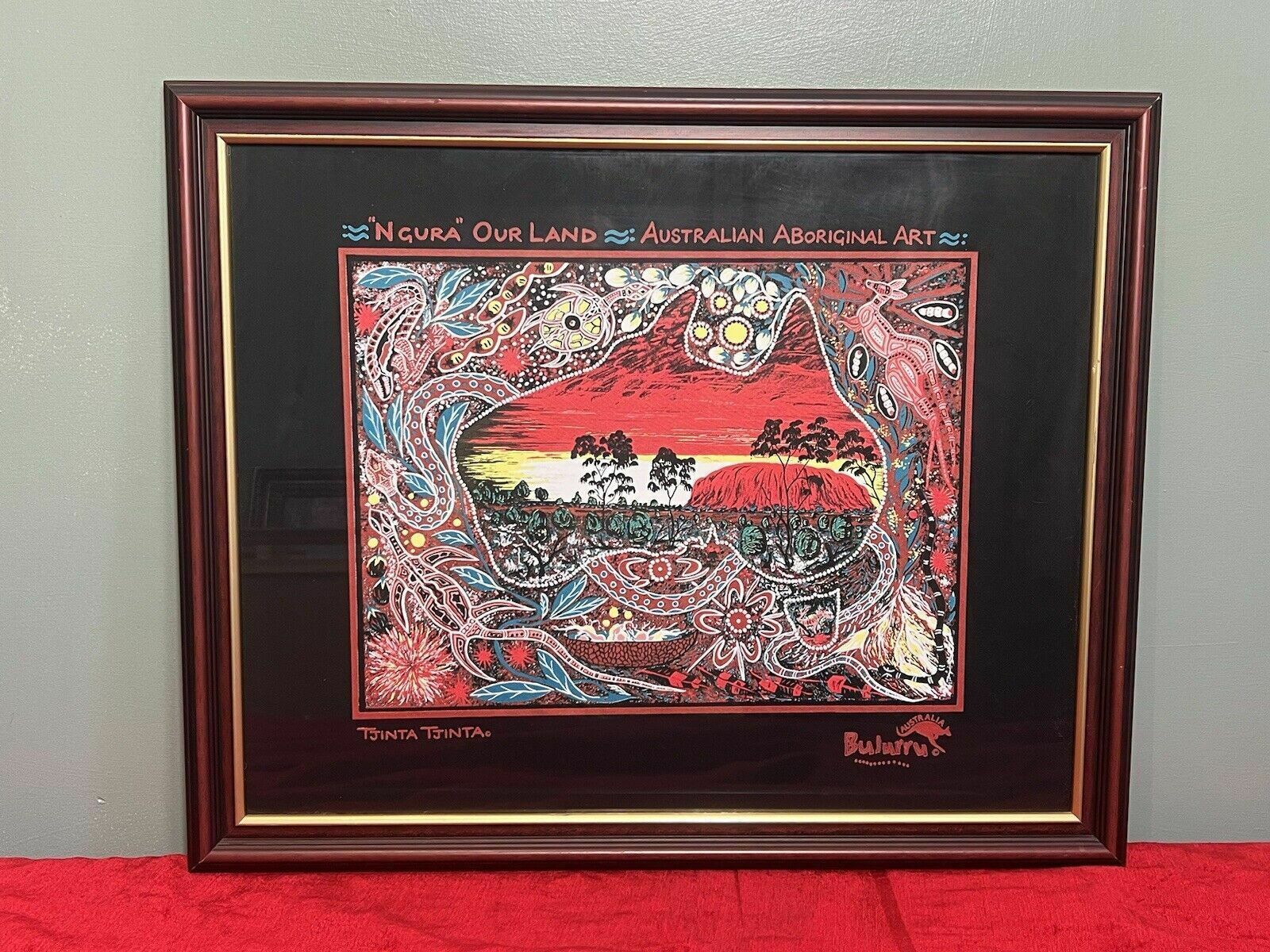Australian Bulurru Aboriginal Artwork Titled 'Ngura Our Land' By Artist Tjinta