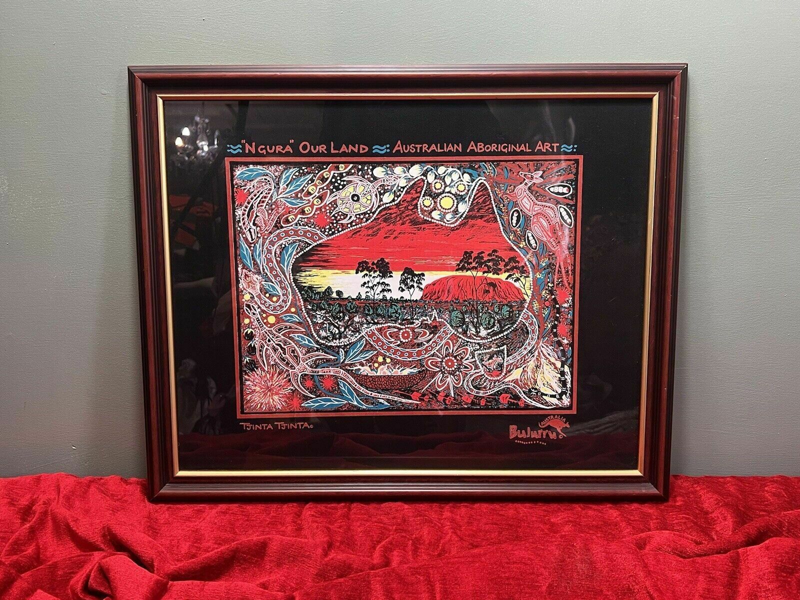 Australian Bulurru Aboriginal Artwork Titled 'Ngura Our Land' By Artist Tjinta photo for sale