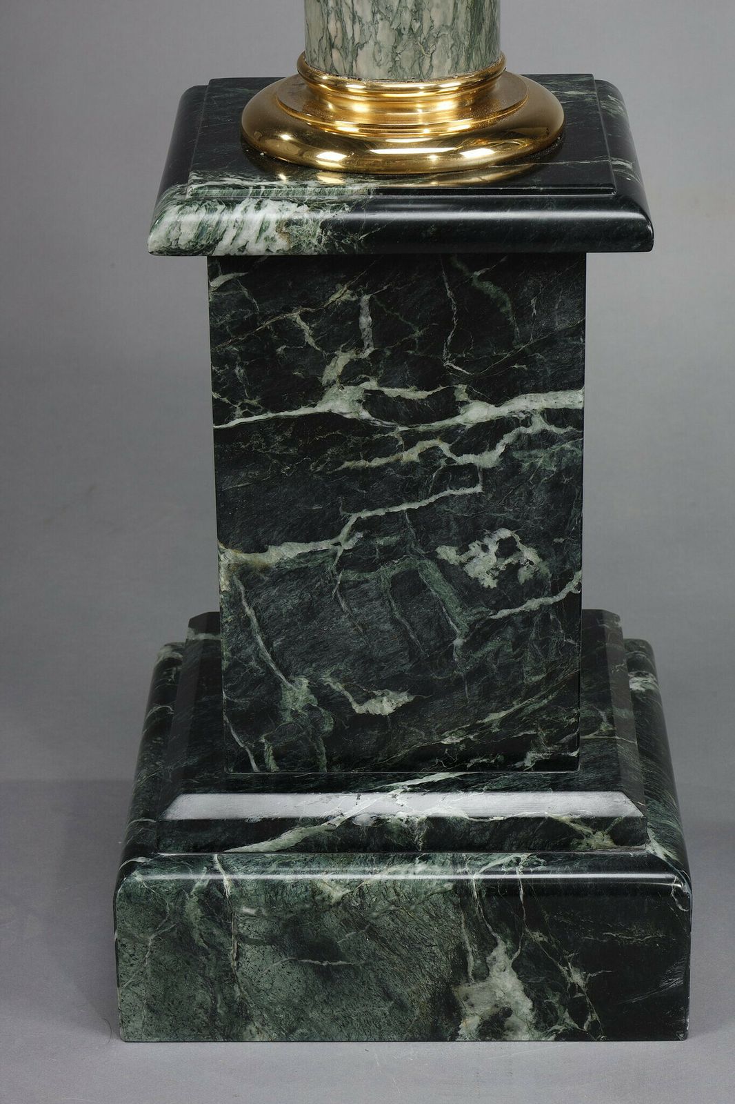Pair Of Green Estours Marble Columns With Corinthian Capitals photo 9346.0