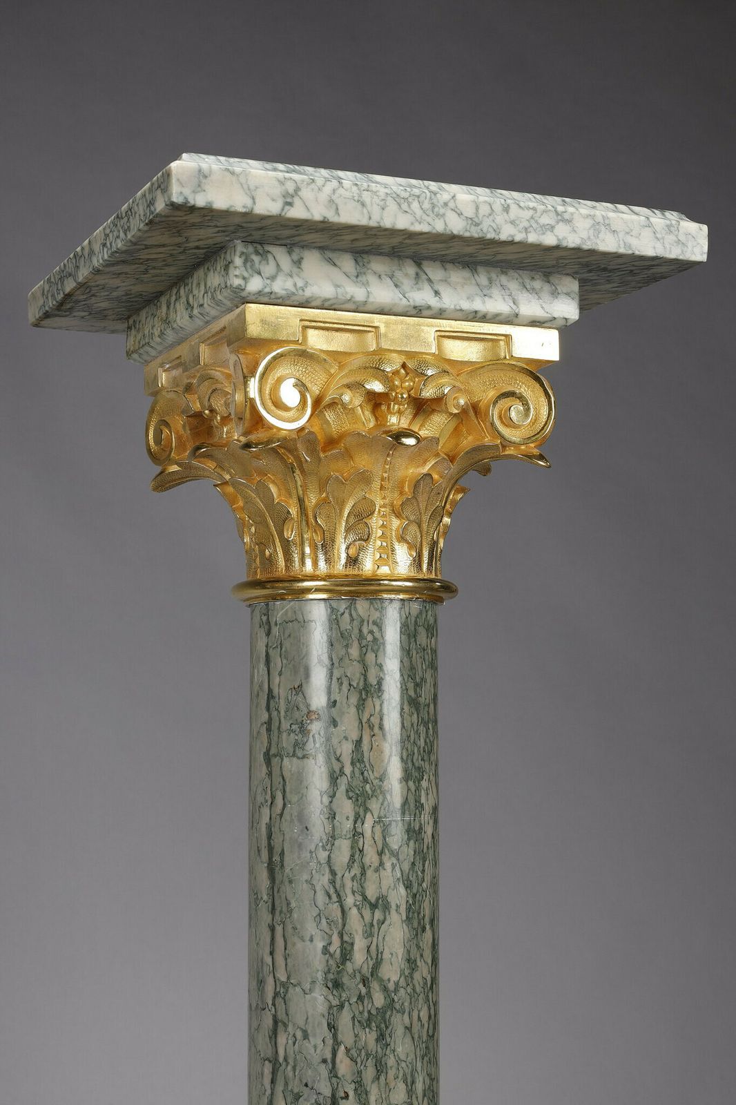 Home Decor Pair Of Green Estours Marble Columns With Corinthian Capitals photo