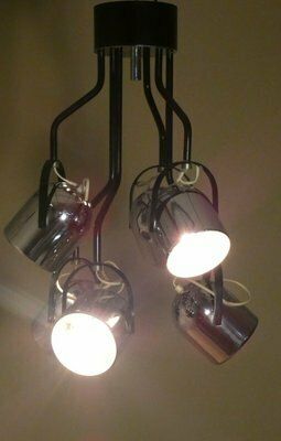 6 Spotlight Steel And Enamel Ceiling Lamp Attributed To Goffredo Reggiani, Italy, 1960s photo furniture