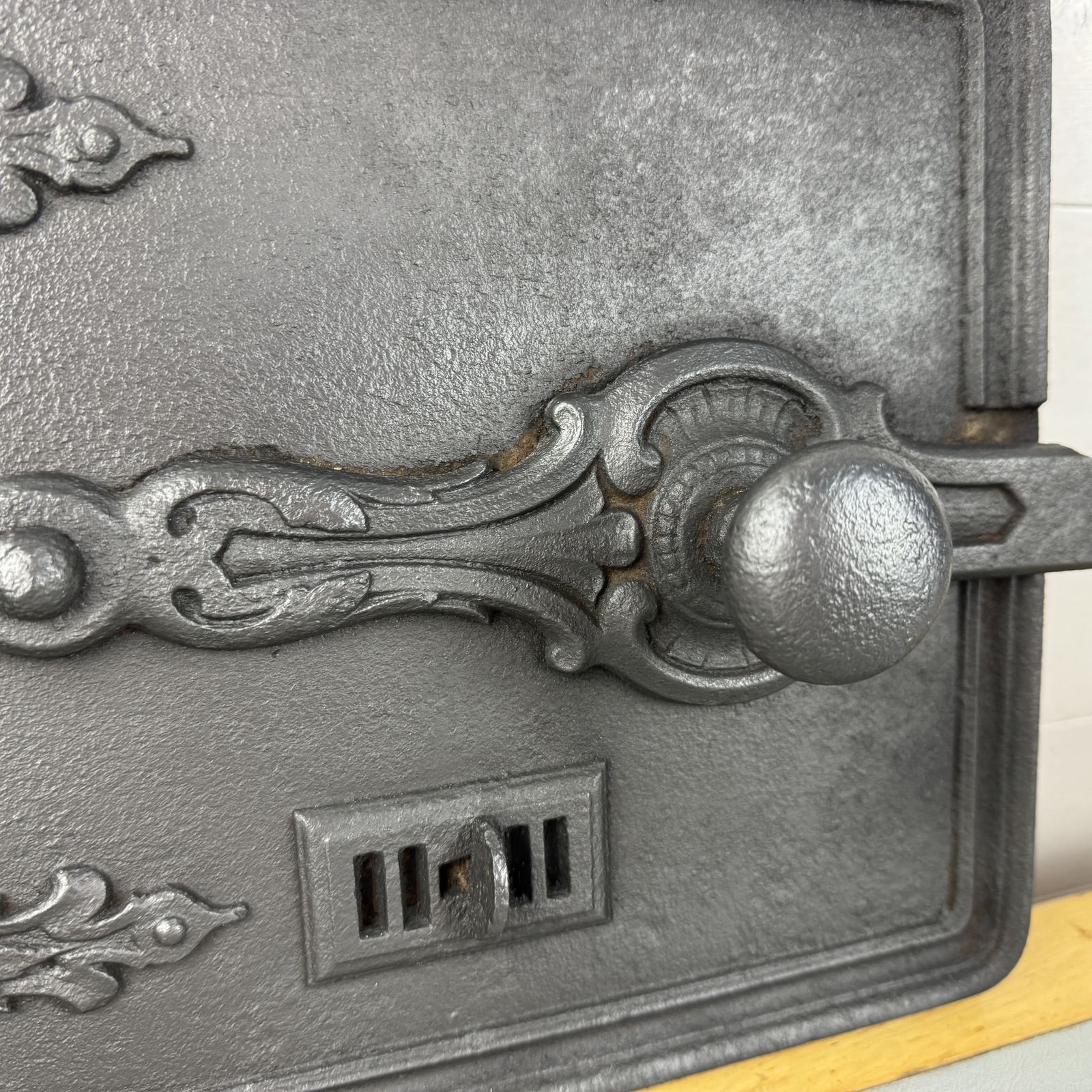 Antique Cast Iron Range Door, 1800s photo Home Fixtures