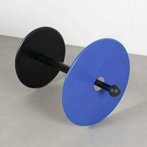 Very Rare Blue Metal Side Table For Ikea, Sweden 1993 photo for sale