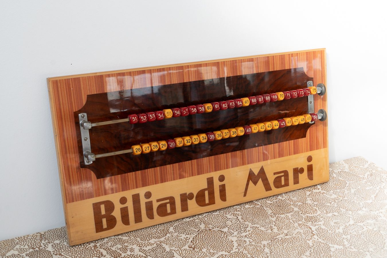 1980s Italian Billiard Scoreboard By Biliardi Mari