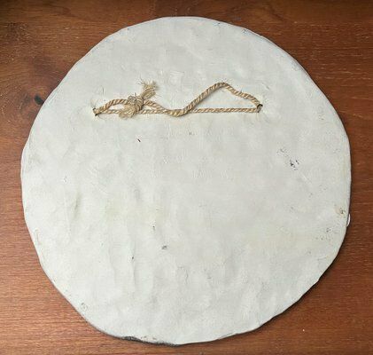 9788.0 Mid Century French Studio Pottery Art Wall Plate By Gilbert Valentin For Vallauris, 1950s photo