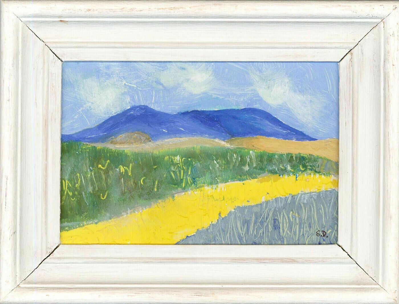 Seiriol Davies Framed Contemporary Oil, Tirlun Gwent