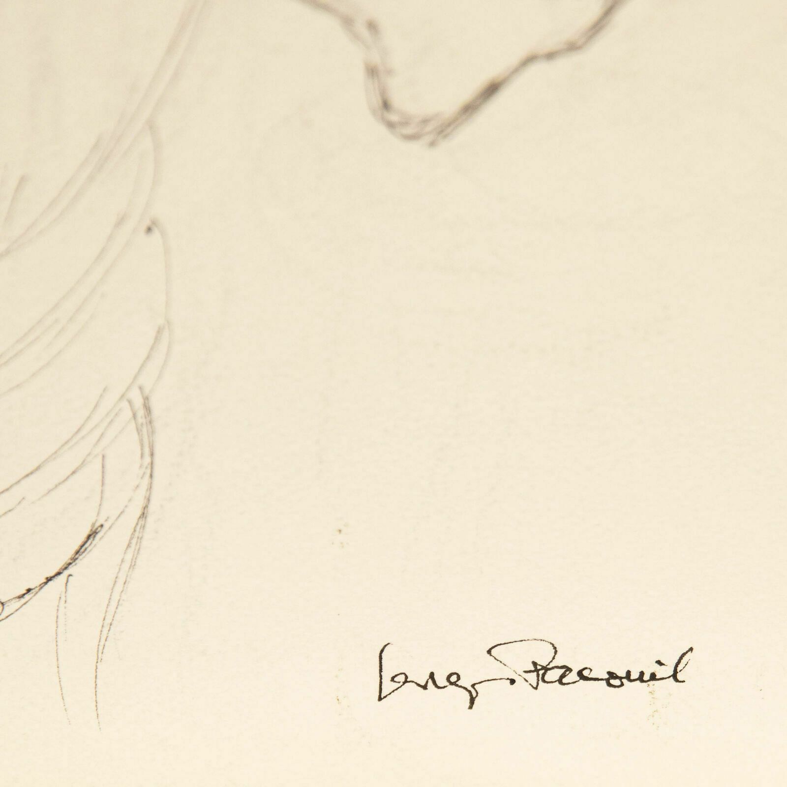 Georges Pacouil (1903 1996) Pen And Ink Drawing, Nude In Armchair 85 photo Art
