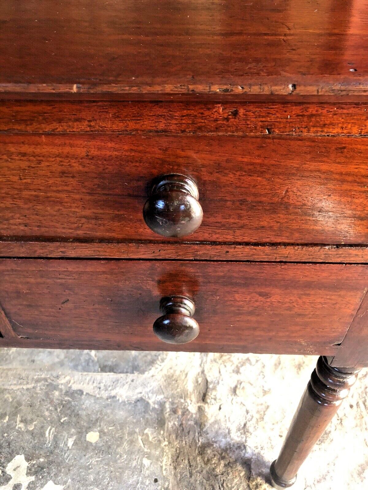 Furniture Antique Mahogany Period Brass Gallery Lady's Office Writing Desk photo