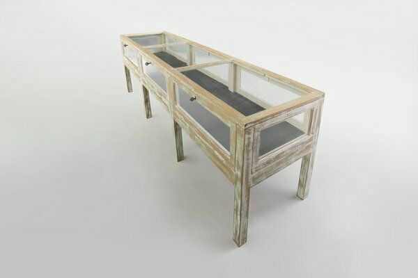 Large Antique Rustic Oak Display Case, 1890s photo 4045.0