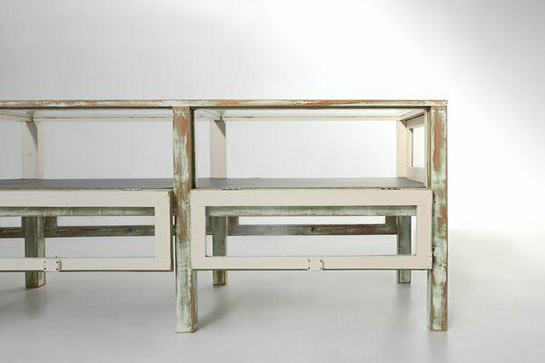 photo buy Large Antique Rustic Oak Display Case, 1890s