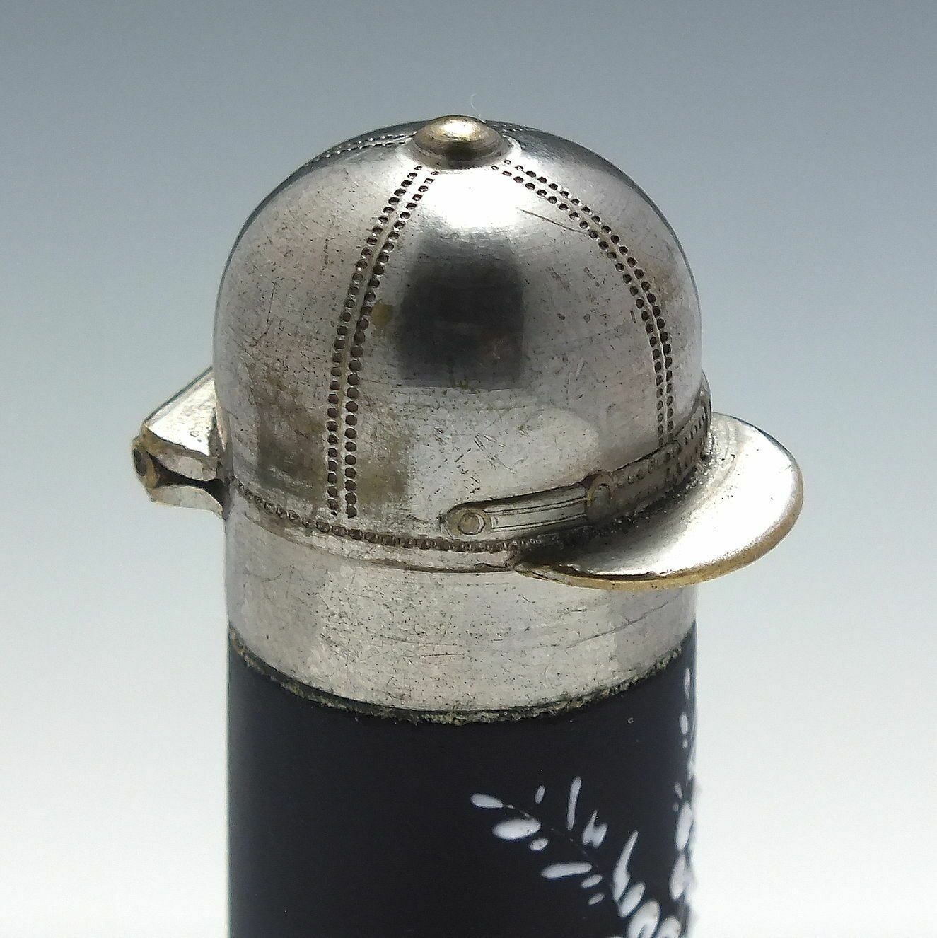 Victorian Cranberry Enamelled Glass Perfume Bottle C1880 photo for sale