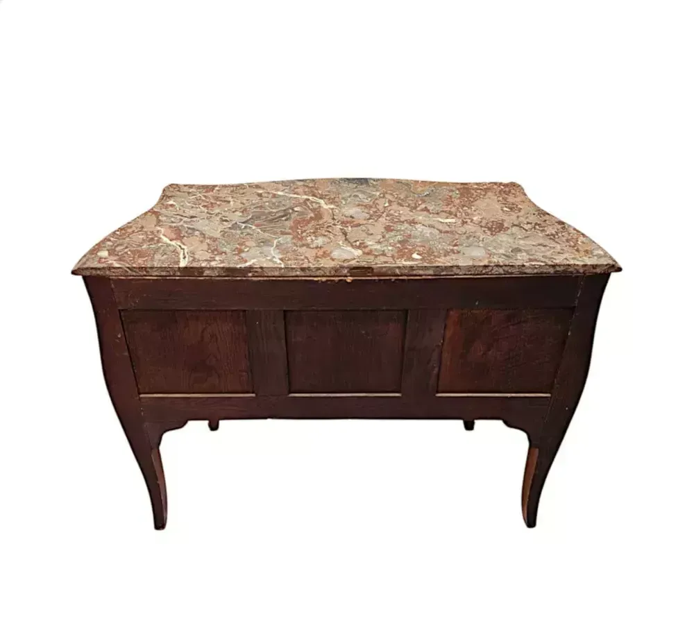photo for sale A Very Rare Pair Of 19th Century Marble Top Bombe Shaped Chests Or Commodes