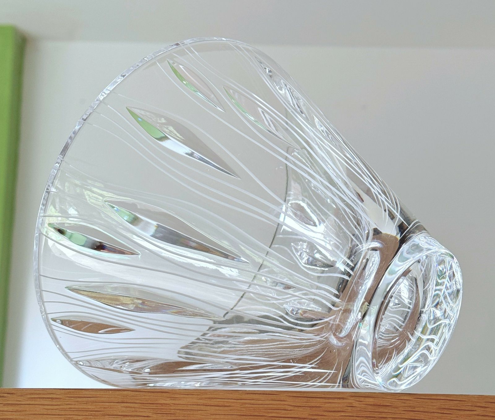 Mid Century Stuart Crystal Cut Glass Bowl Designed By John Luxton Circa 1965 photo Home Decor
