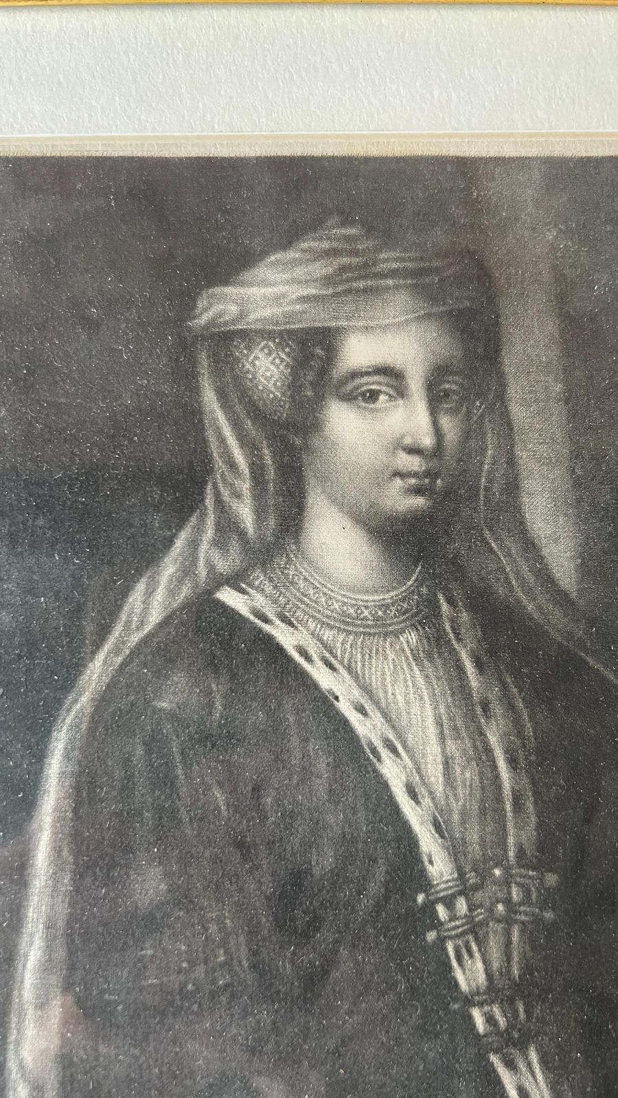 1714 Antique Mezzotint Picture By John Faber Portraying Elizabeth De Clare, Lady De Burgh photo vinterior