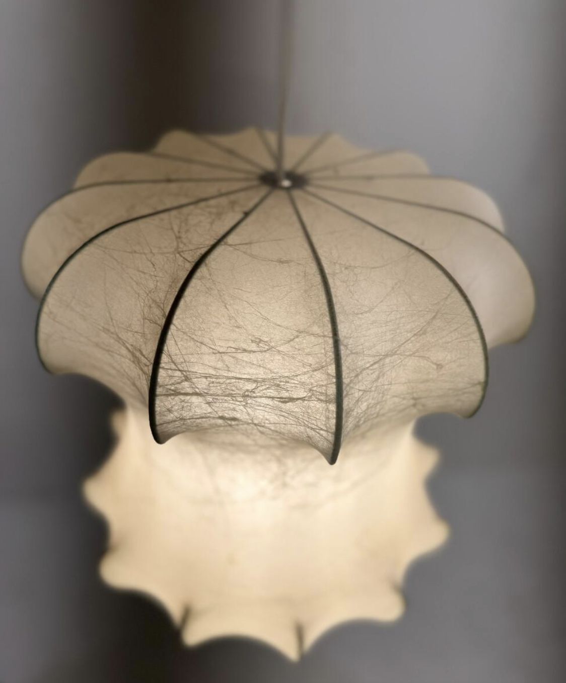 Mid Century Modern Cocoon Pendant Lamp By Achille Castiglioni, Italy , 1960s photo furniture