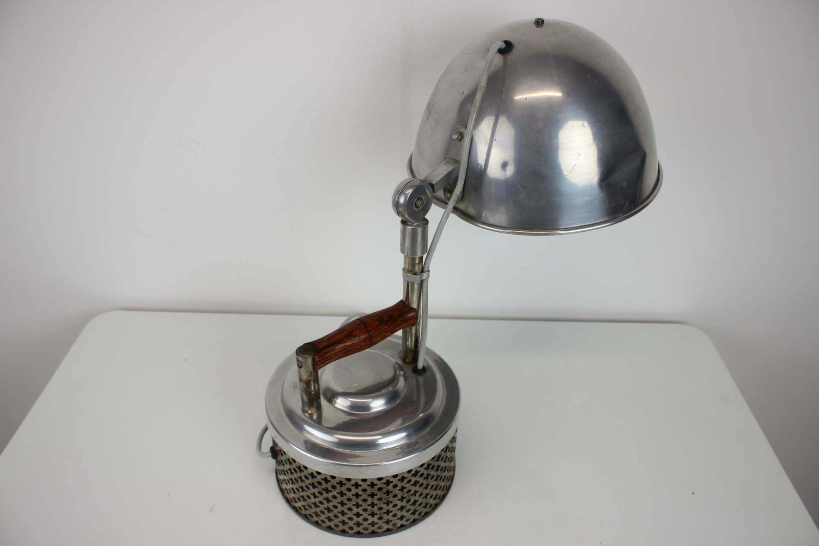 246.0 Rare Functionalist Table Lamp, Czechoslovakia, 1920's photo