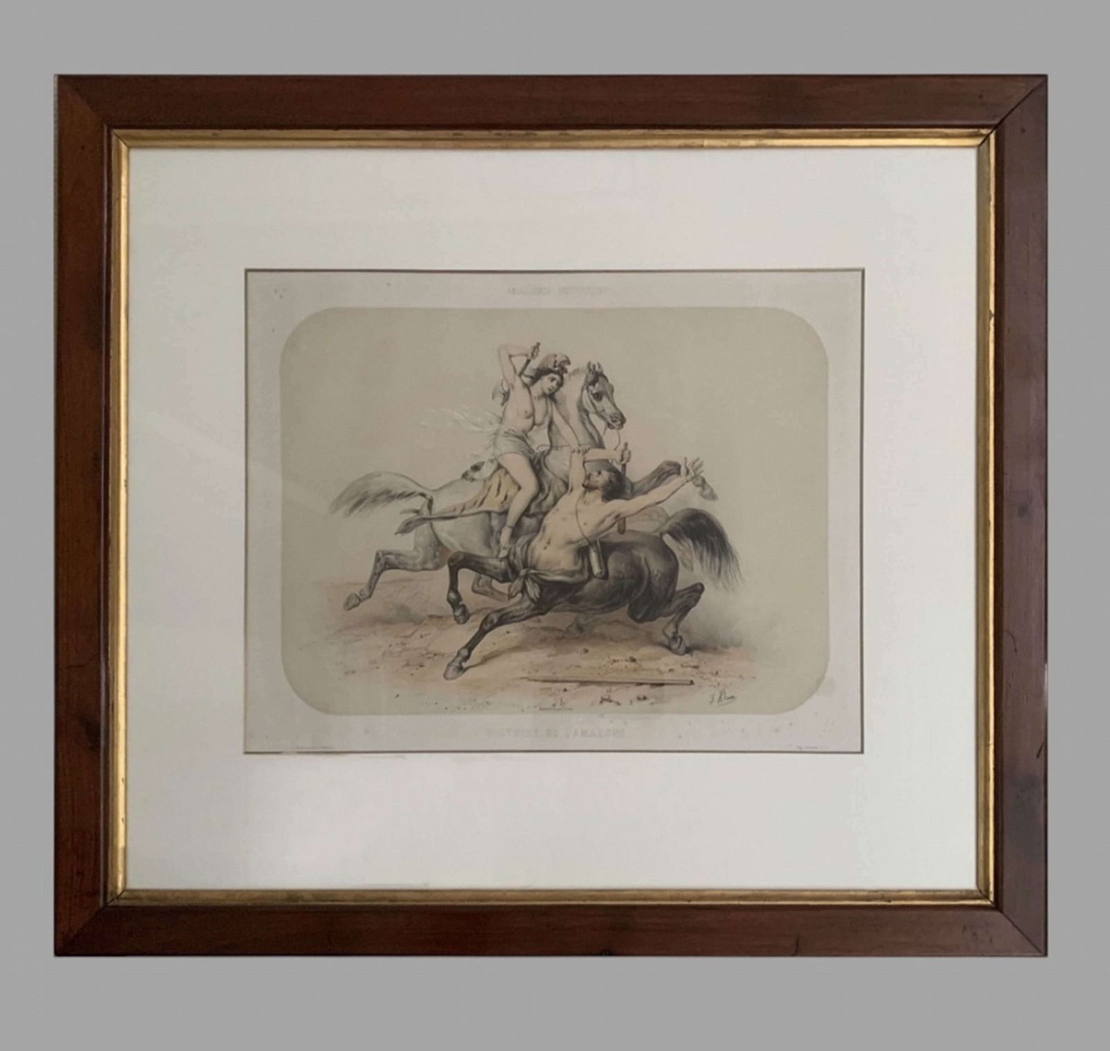 Victor Adam A Fabulous Set Of Six Lithographs 1851 'Amazones' photo vinterior