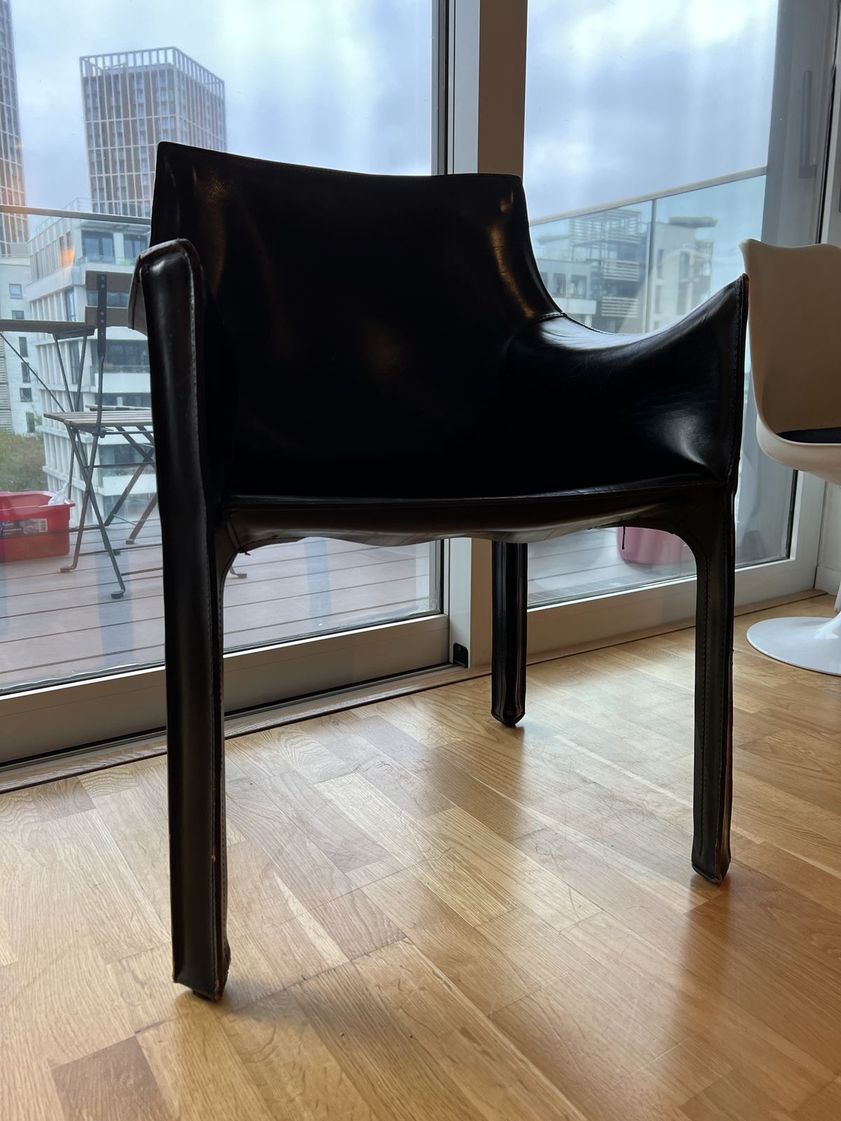 Italian '413 Cab' Leather Armchair, Designed In 1977 By Mario Bellini For Cassina photo buy