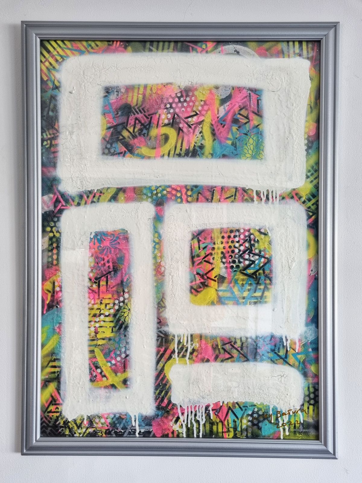 Large Original Abstract Painting By Mikey Basura photo Art
