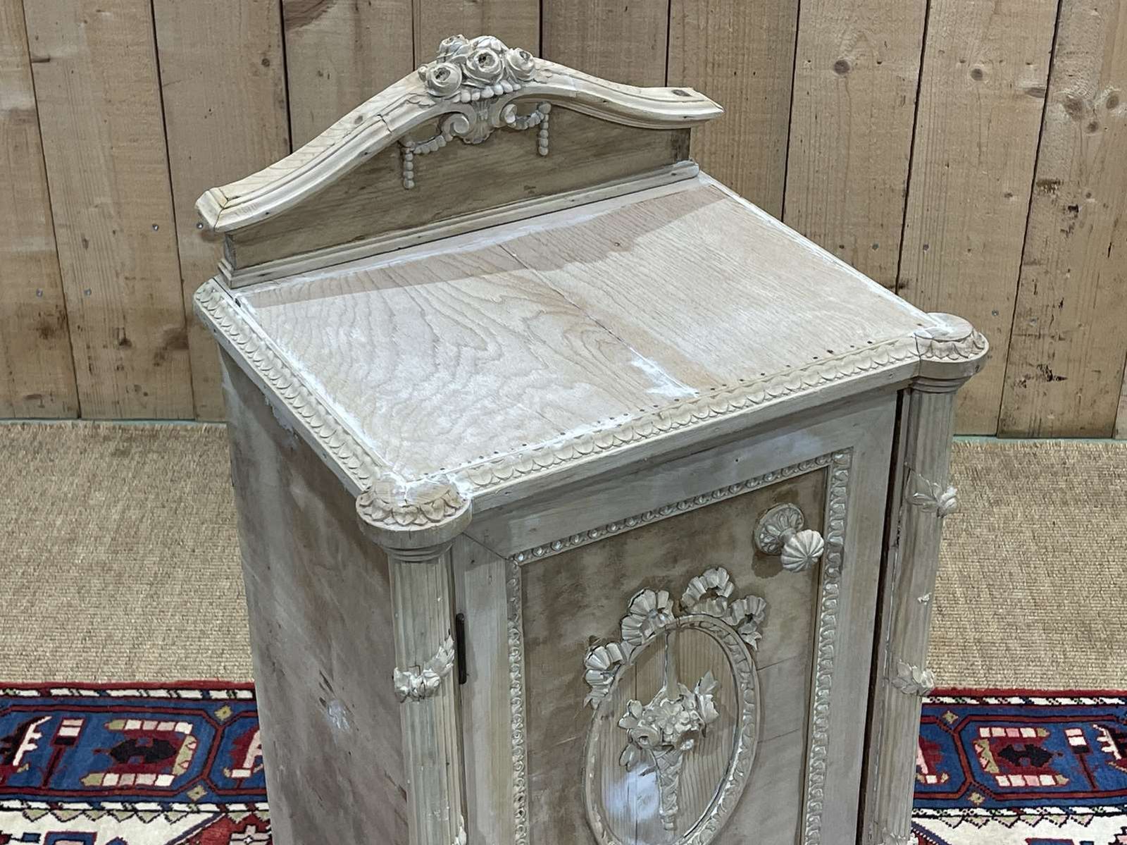 photo for sale English Fir Bedside Table From The 1950s