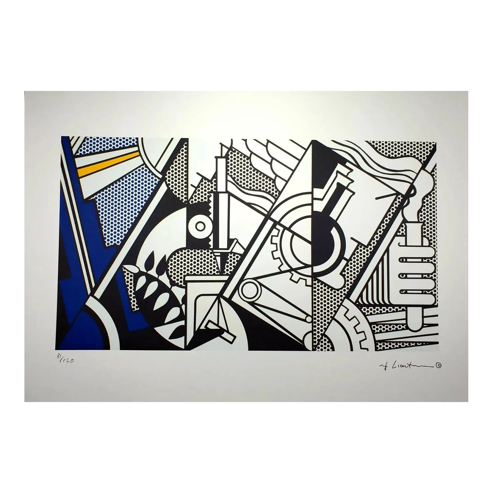 1980s Original Roy Lichtenstein "Peace Through Chemistry," Limited Edition Lithograph