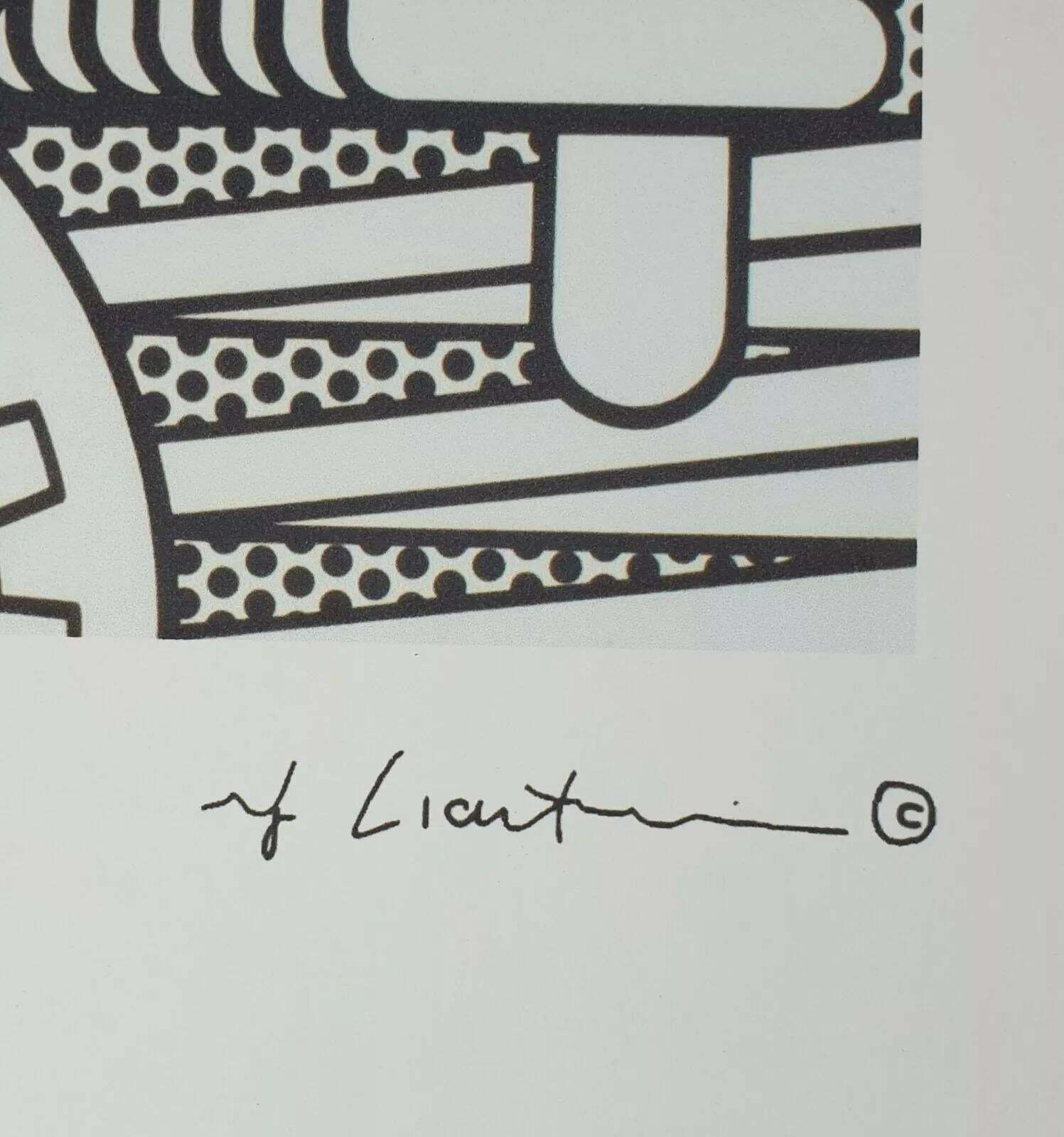 1980s Original Roy Lichtenstein "Peace Through Chemistry," Limited Edition Lithograph photo vinterior