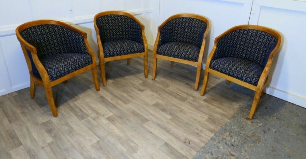 A Set Of 4 Upholstered Tub Chairs photo furniture