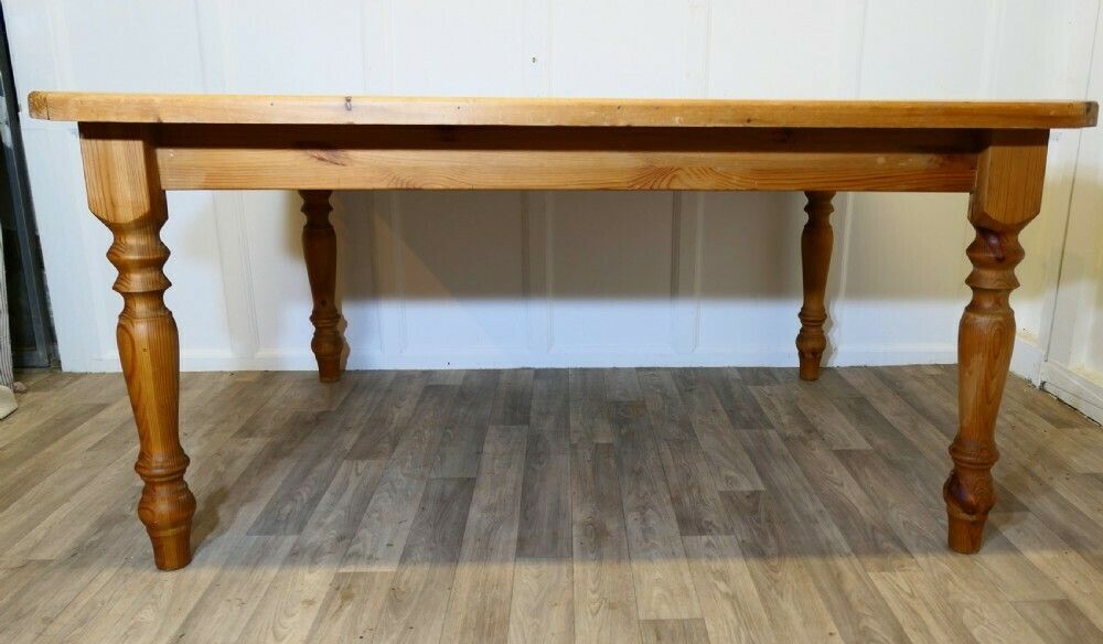 Large Pine Farmhouse Kitchen Table photo vinterior