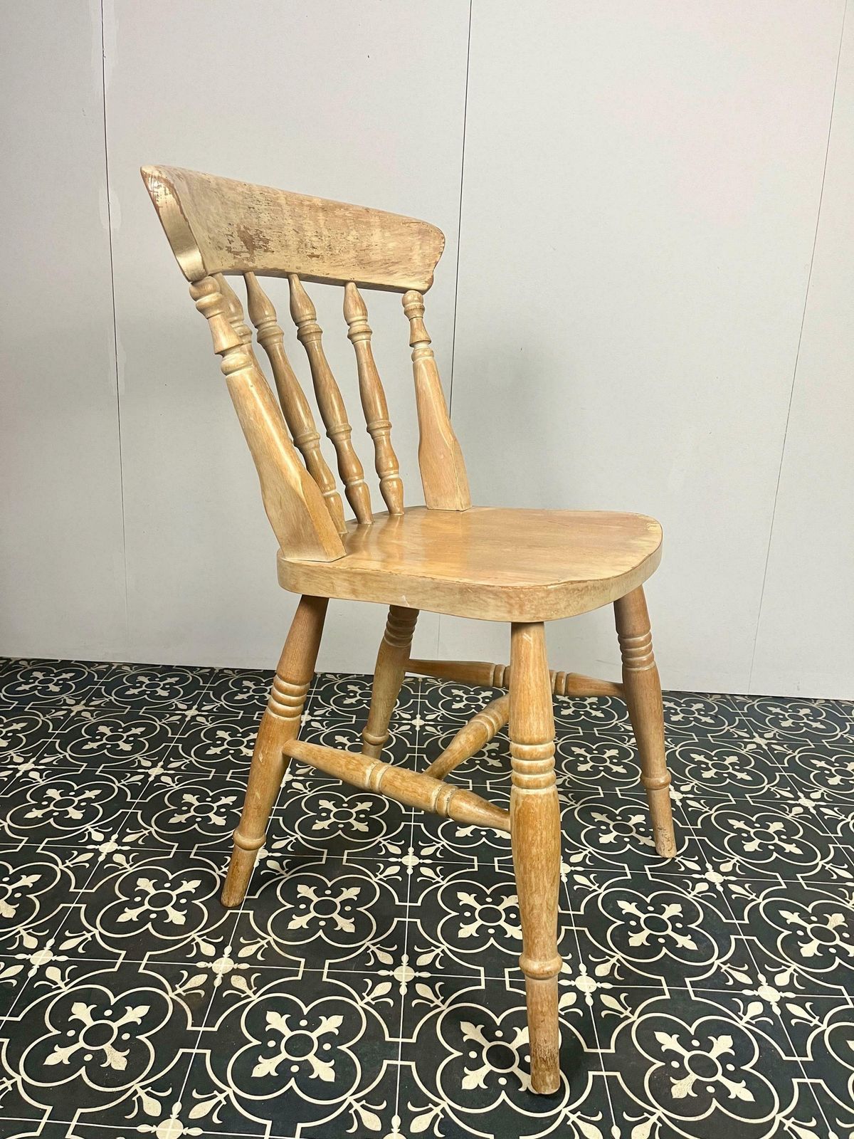 photo furniture Vintage Beech Shabby Chic Chair, Country Home, Interior Design, Kitchen Decor, Dining Room, Rustic Farmhouse