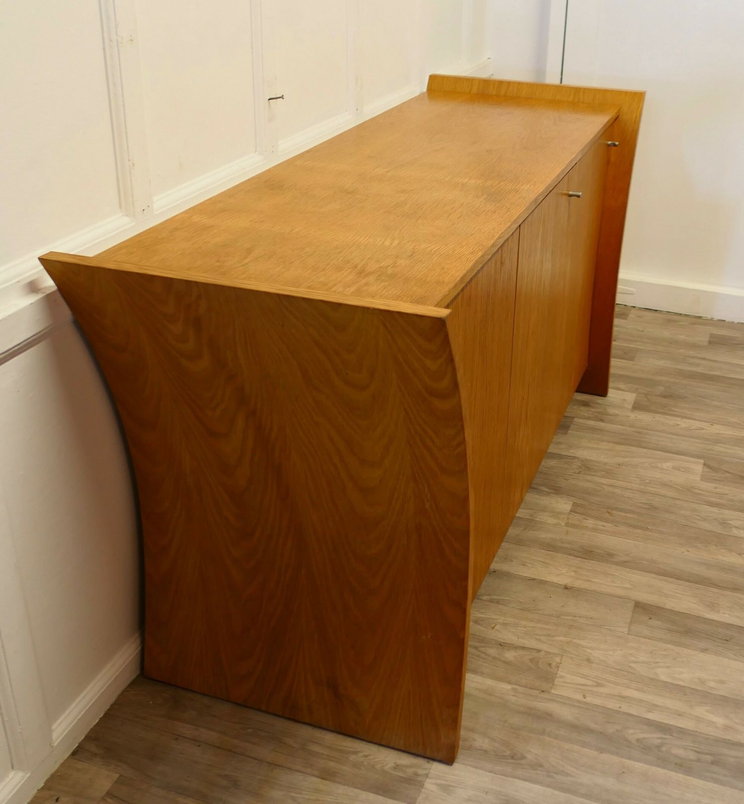 Elegant Designer 3 Door Sideboard In Golden Oak photo Furniture