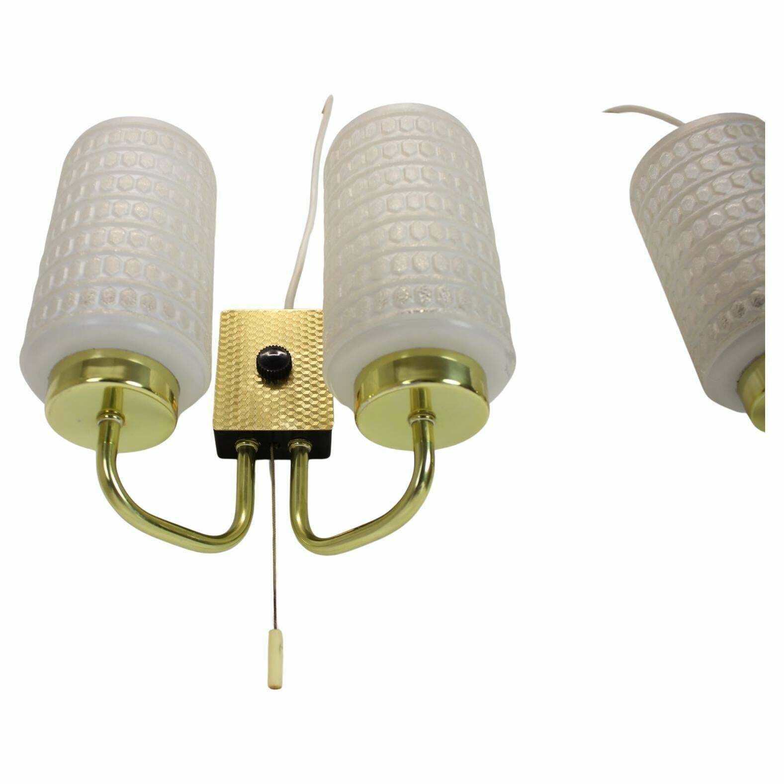 1970s Pair Of Two Wall Lamps With Glass Shades, Germany photo furniture