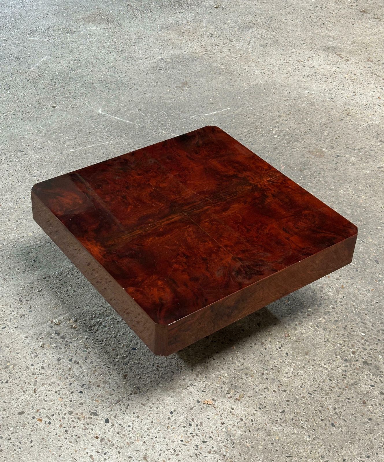 Lacquered Parchment Coffee Or Side Table In The Style Of Aldo Tura, Italy 1970's photo buy