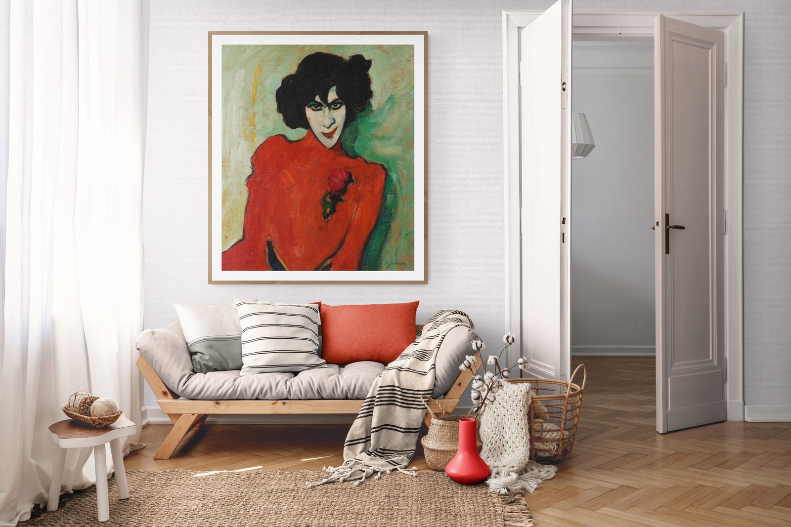 Alexij Von Jawlensky Canvas Wall Art Red Woman Portrait Print