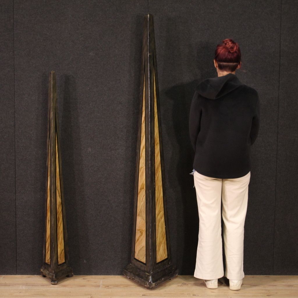 Great Painted Wooden Obelisks From The 20th Century photo furniture