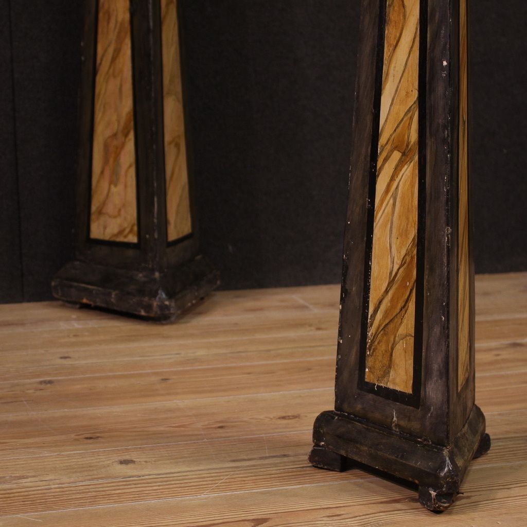 Great Painted Wooden Obelisks From The 20th Century photo buy