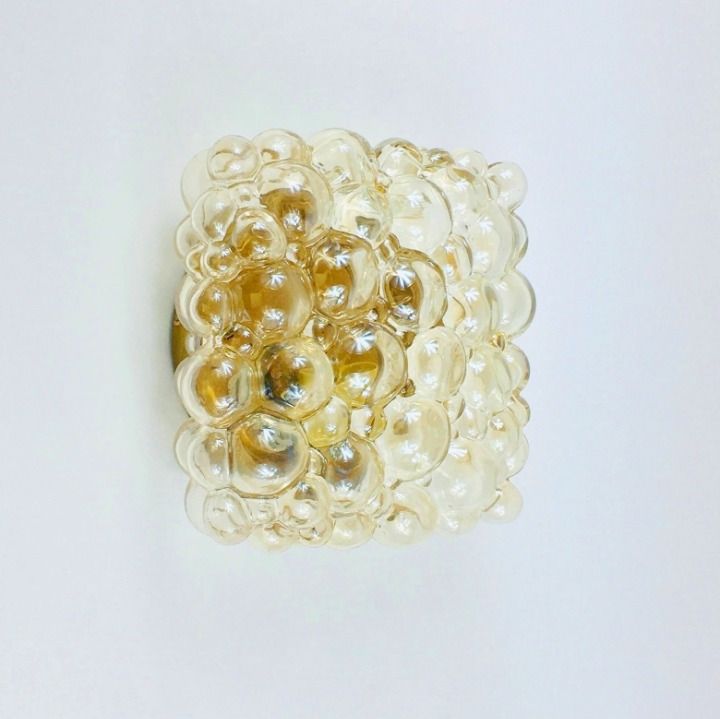 Mid Century Amber Bubble Glass Wall Light By Helena Tynell For Limburg, Germany, 1970s photo furniture