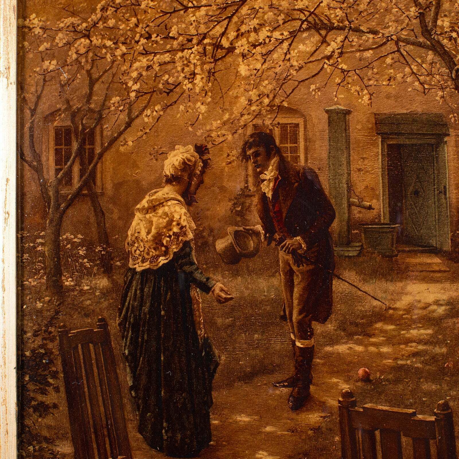 photo for sale Antique Crystoleum Picture, German, Framed, Mezzotint Painting, Art, Victorian