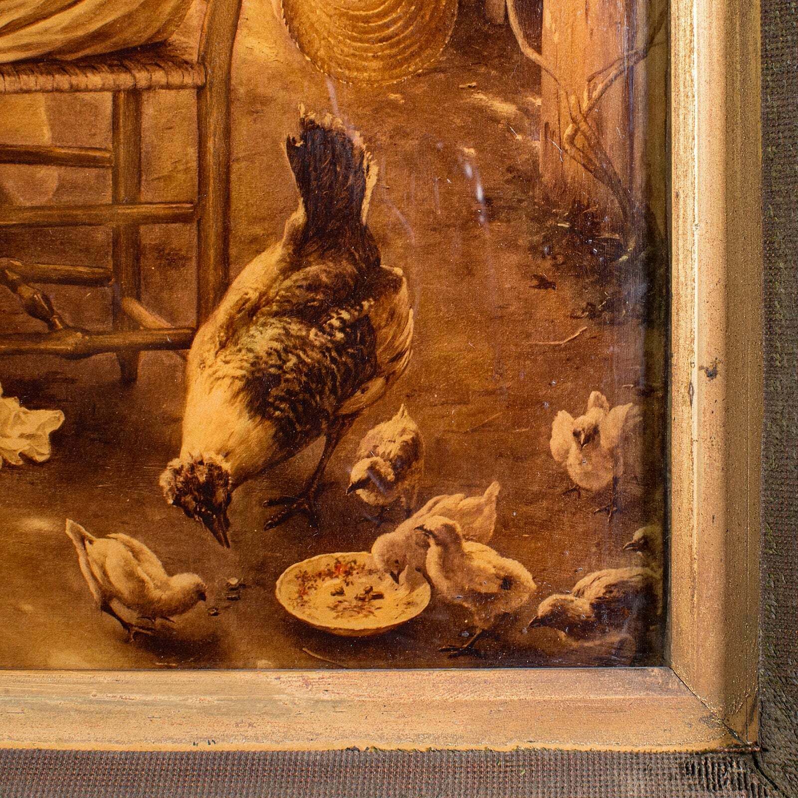 Art Antique Crystoleum Picture, German, Framed, Mezzotint Painting, Art, Victorian photo