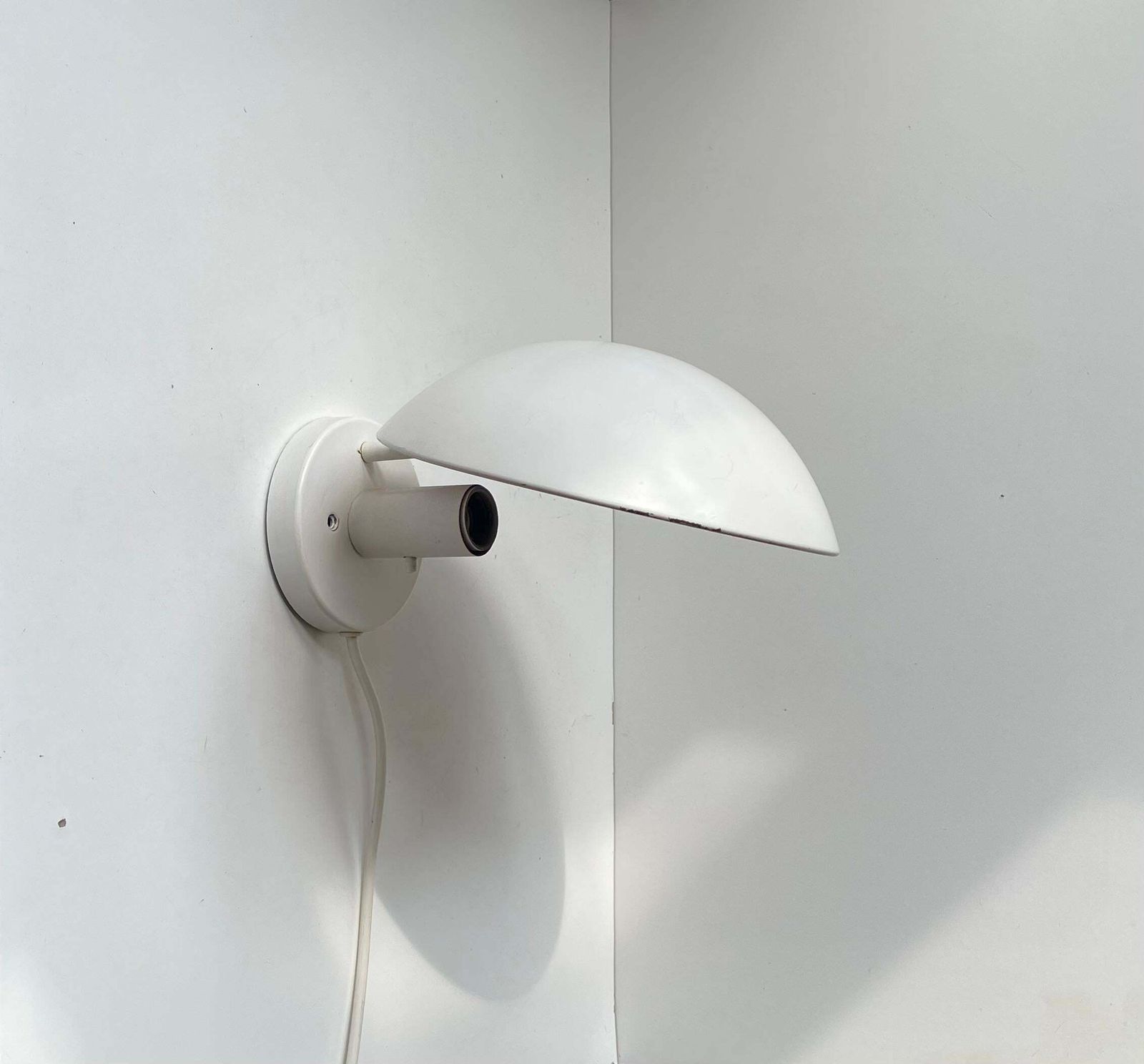 Vintage White Ph Hat Wall Sconce By Poul Henningsen For Louis Poulsen, 1970s photo furniture