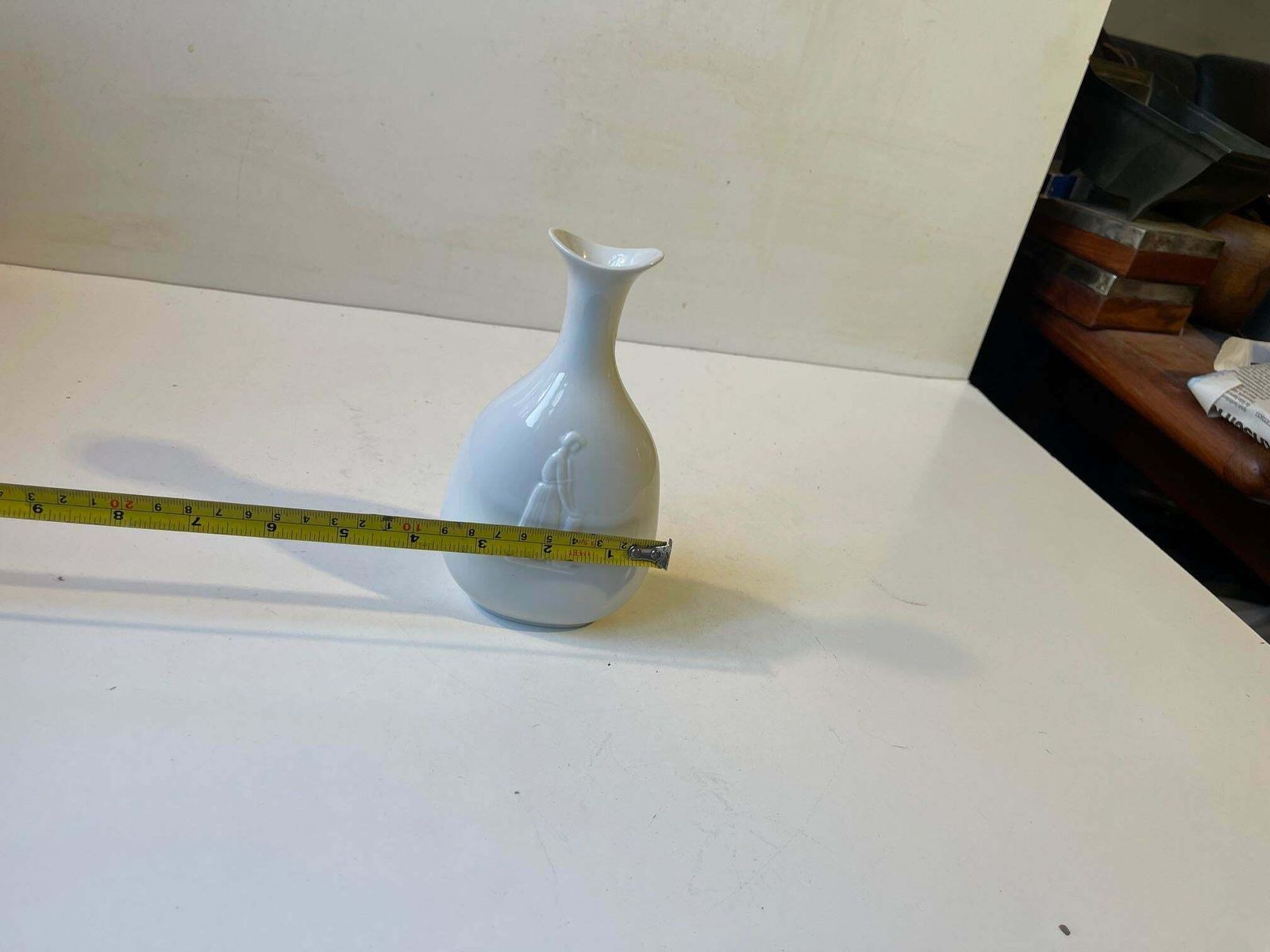 Gunnar Nylund Porcelain Vase In White Glaze, 1964 photo buy