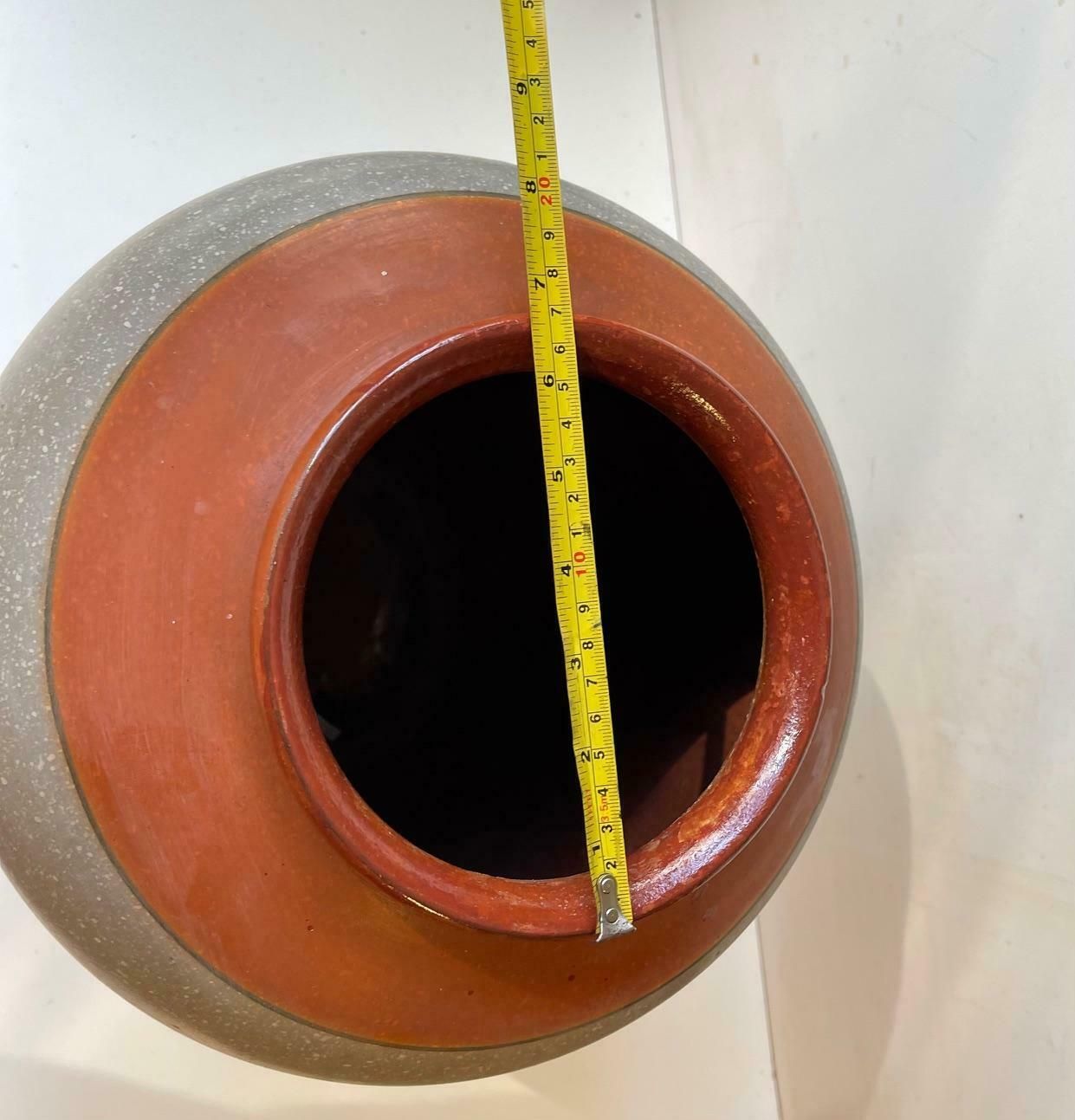 Antique Hand Painted Terracotta Floor Vase By Knabstrup, 1920s photo buy