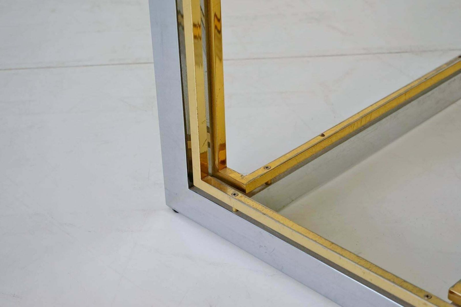 photo for sale Italian Two Tone Italian Hollywood Regency Metal Table Or Desk In Romeo Rega Style
